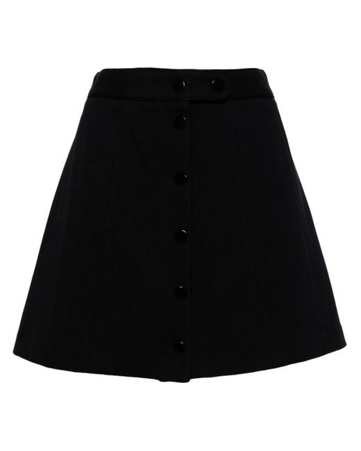A.P.C. Black High-waisted A-line Miniskirt