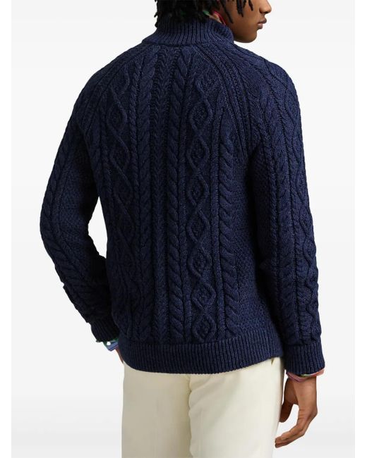 Cardigan En Maille Aran Polo Ralph Lauren pour homme en coloris Blue