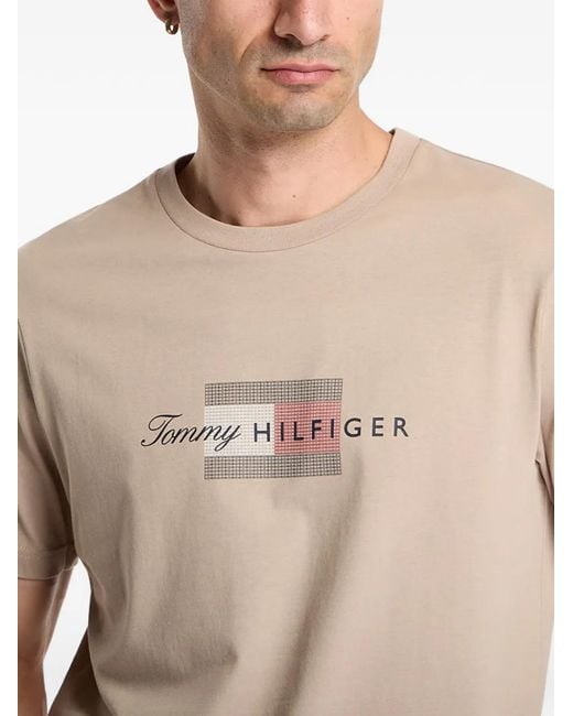 Tommy Hilfiger Gray Logo-Print T-Shirt for men