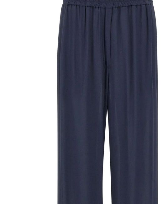 Kaos Blue Icona Elasticated-Waist Palazzo Pants