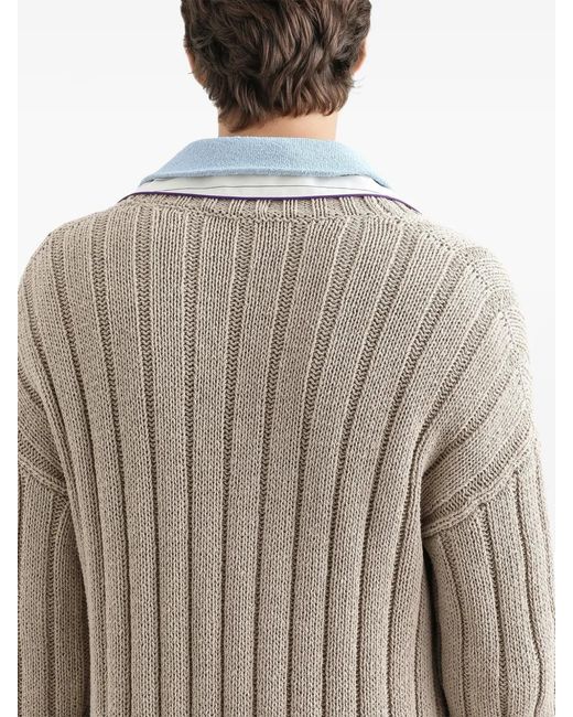 Dolce & Gabbana Multicolor Cotton-Blend Cardigan for men
