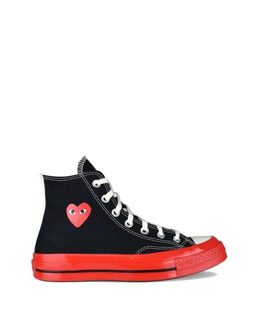 Comme des Garçons Red Chuck Taylor High-Top Sneakers