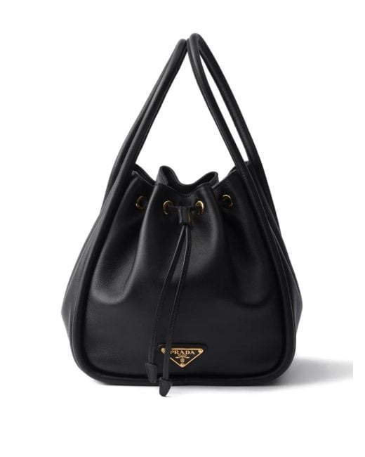 Bolso bombonera Darling de piel con cordón Prada de color Black