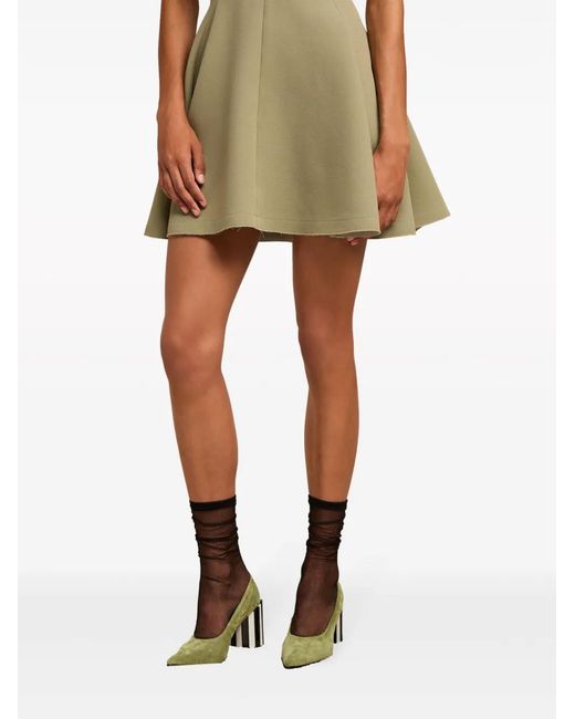AMI Green Round Heel Point-Toe Pumps