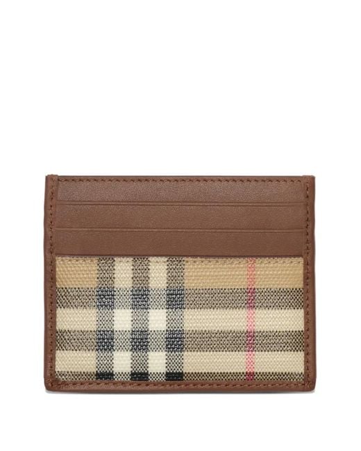 Burberry Brown Check Card Case