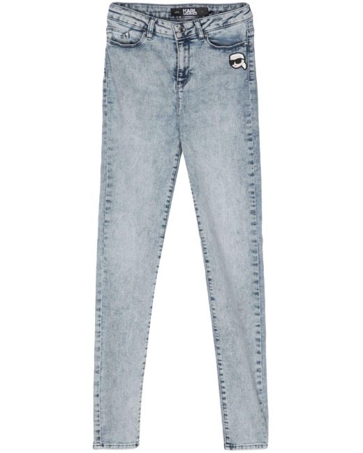 Karl Lagerfeld Blue Ikonik 2.0 Skinny-Jeans