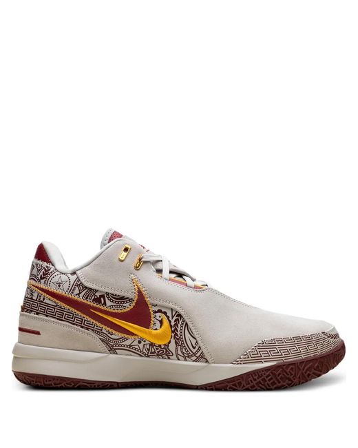 Nike Brown Lebron Nxxt Gen Ampd Ep Printed Low-Top Sneakers for men