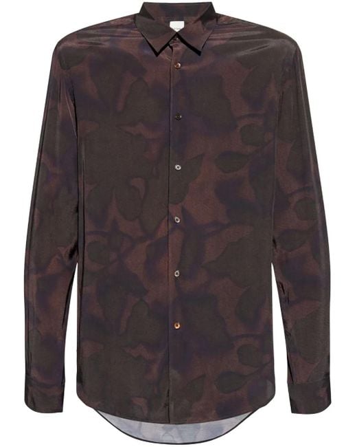 Camisa Con Motivo Paul Smith de hombre de color Gray