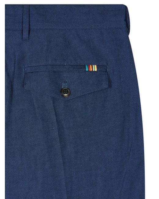 Paul Smith Broek Met Geplooide Details in het Blue voor heren