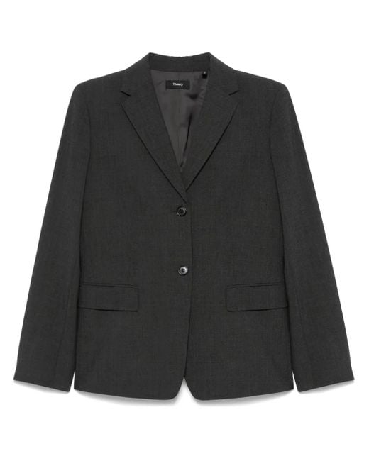 Theory Black Single-Breasted Blazer