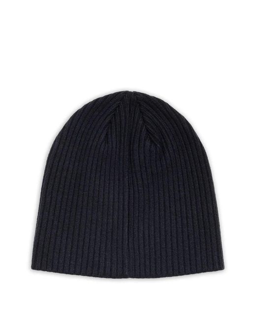 Stussy Blue Ribbed Beanie Hat for men
