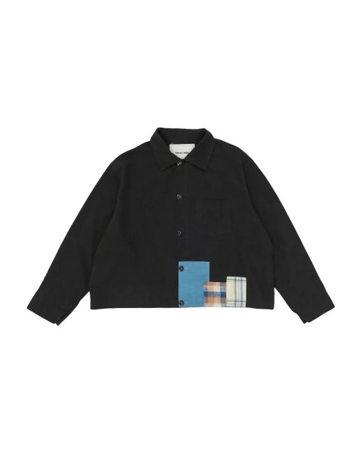 STORY mfg. パッチワーク オーバーシャツ Black