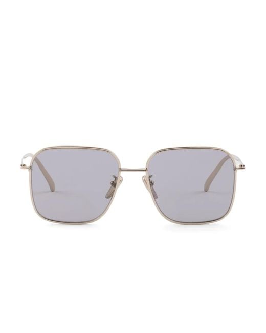 Prada Gray Metal Square-Frame Sunglasses
