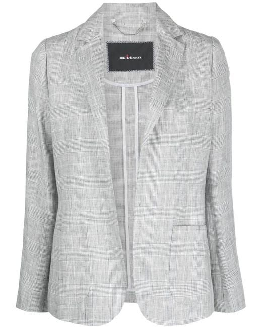 Kiton Geruite Blazer in het Gray
