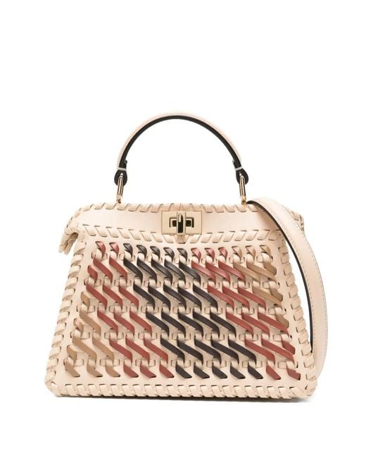 Fendi Peekaboo Iseeu Shopper in het Natural