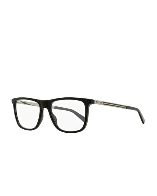 Gucci Black Rectangular-Frame Glasses for men
