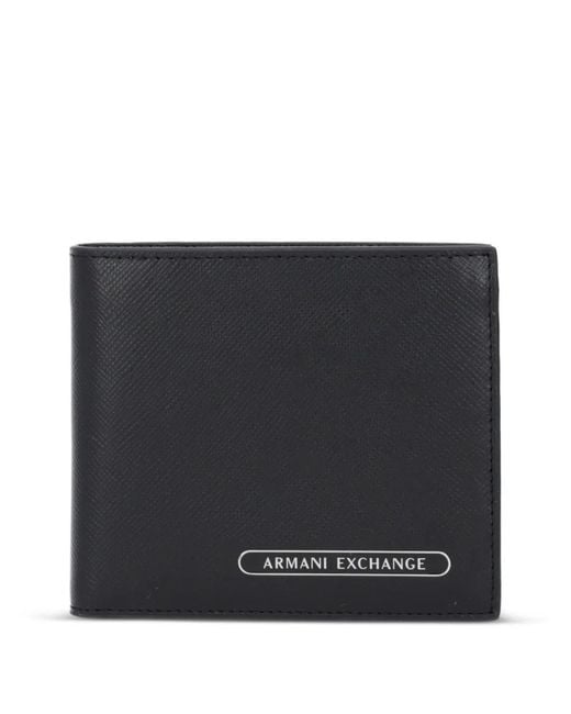 ARMANI EXCHANGE Black Portefeuille À Logo for men