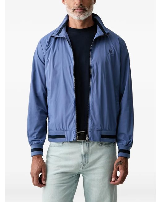 Hackett Blue Logo-Detail Zip-Fastening Jacket for men
