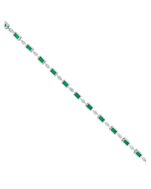 HYT Jewelry Green Bracelet Serti D'Émeraudes Et De Diamants