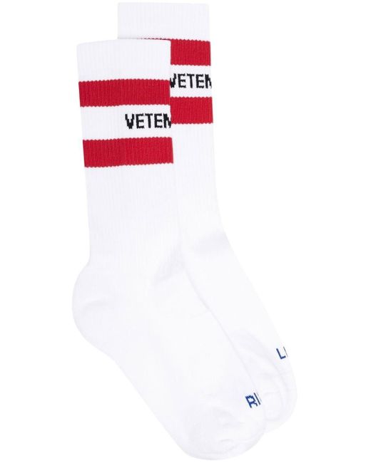 Vetements Socken mit Intarsien-Logo in White für Herren