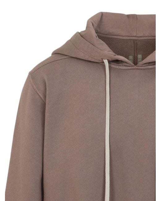 Rick Owens Brown Drawstring Hoodie for men