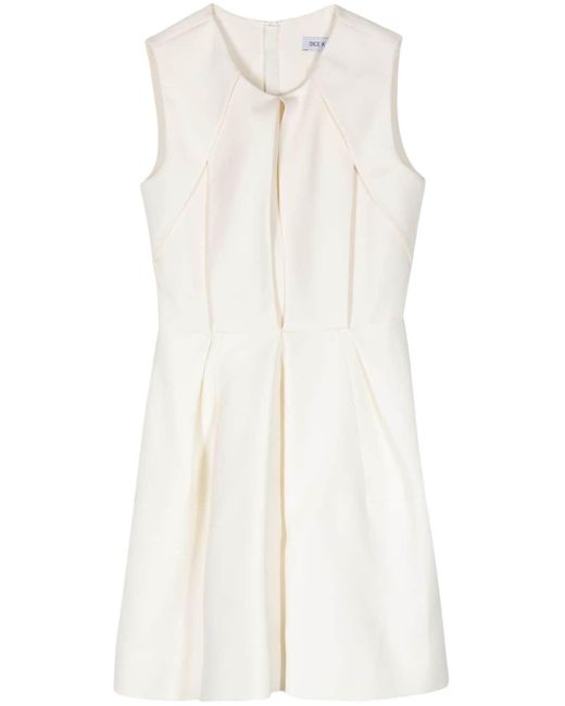 Dice Kayek White Sleeveless Mini Dress