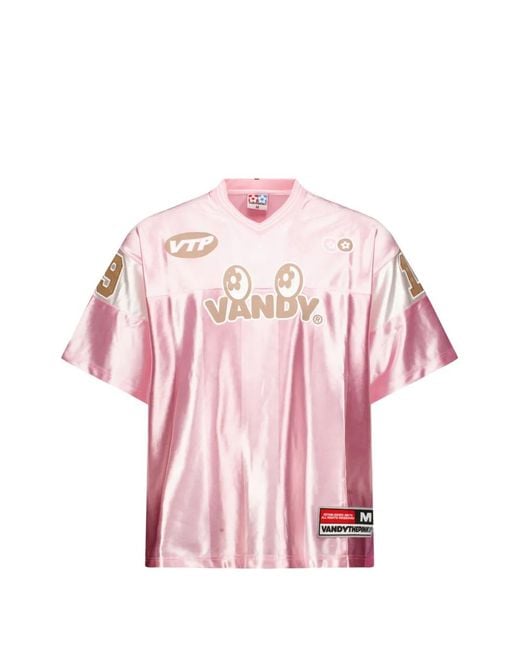 VANDY THE PINK Pink Eye Logo Striped Jersey T-Shirt for men