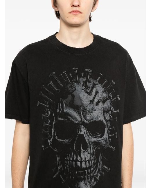 WARMAN Black Crew Neck T-Shirt for men