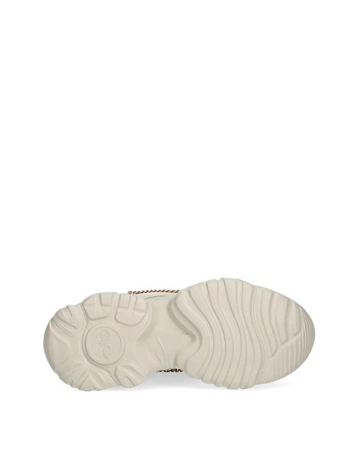 Buffalo White Chain Platform Sneakers