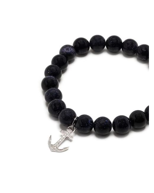 Sydney Evan Black 14Kt Goldstone Beaded Bracelet