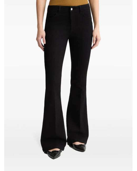 Liu Jo Black Long Slim Flared Jeans