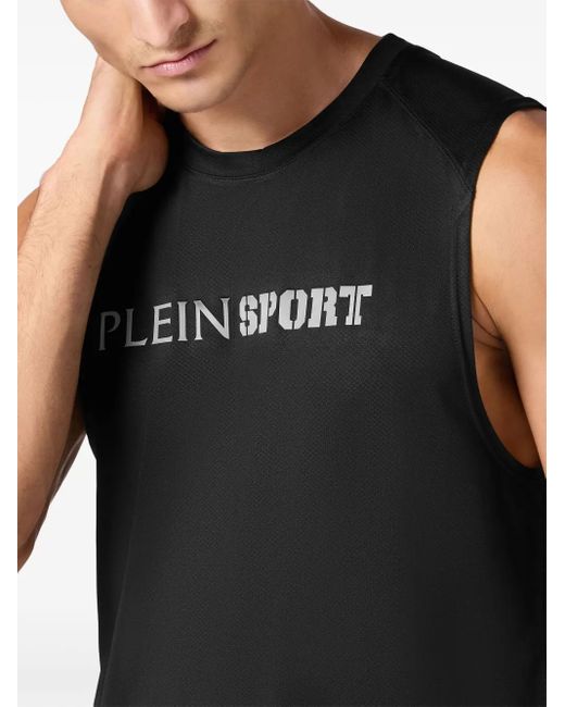 メンズ Philipp Plein リフレクティブ タンクトップ Black