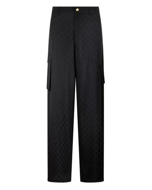Roberto Cavalli Black Monogram Trousers