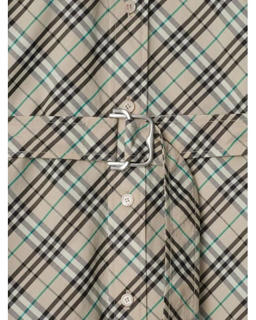 Chemisier Corto A Quadri di Burberry in Gray