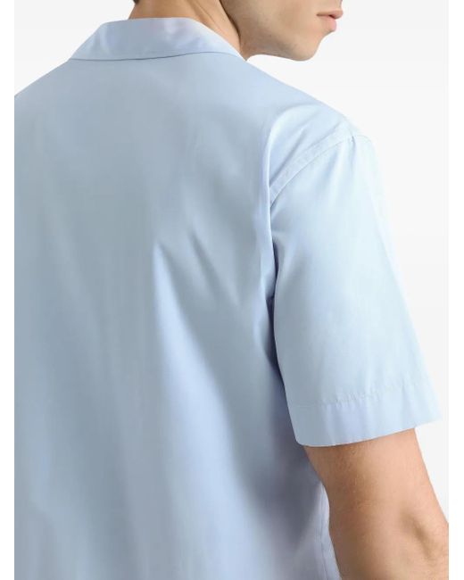 Dolce & Gabbana Blue Hawaii Revere-Collar Shirt for men