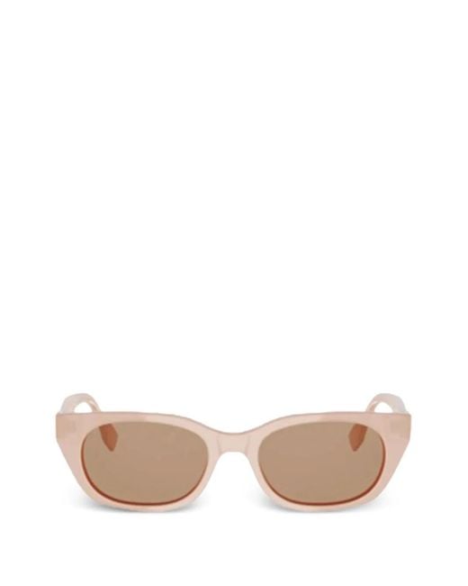 Fendi Natural Logo-Plaque Cat-Eye Sunglasses