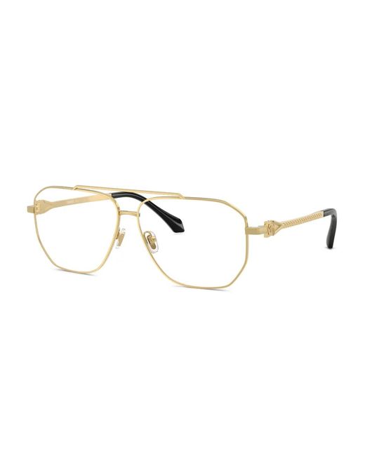 Versace Metallic Square-Frame Glasses for men