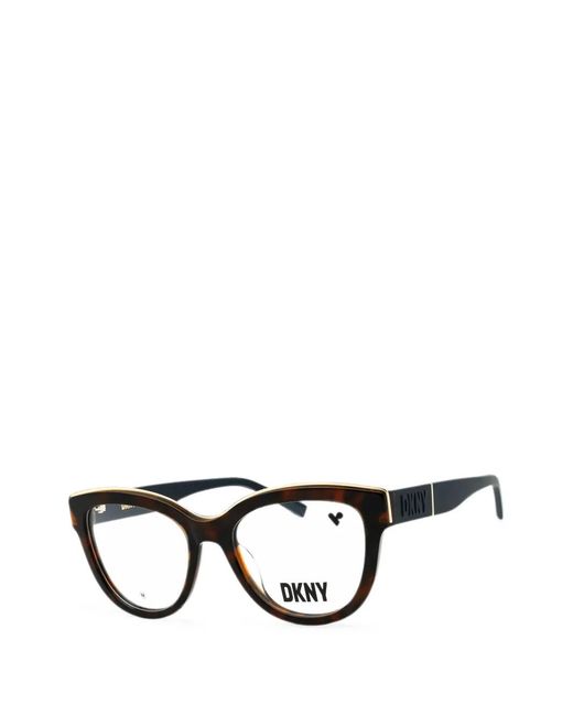 DKNY Black Tortoiseshell-Effect Cat-Eye Glasses