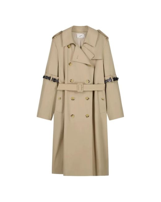 Coperni Natural Double-Breasted Belted Coat