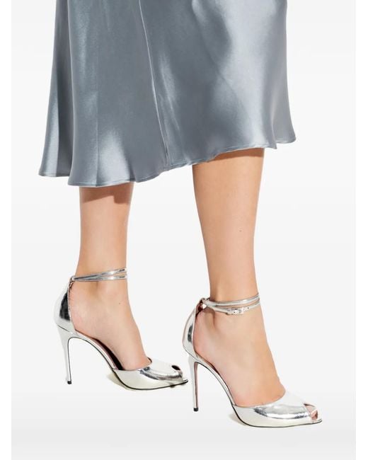 Paris Texas White Peep Toe Ankle Strap Pumps
