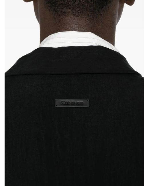 Fear Of God Black Belted Coat for men