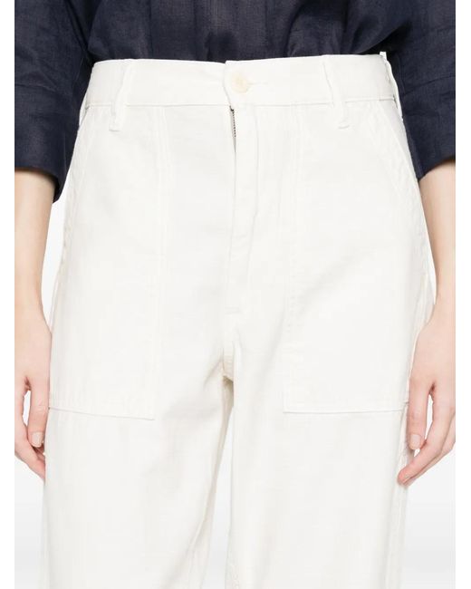 Polo Ralph Lauren White Straight-Leg Trousers