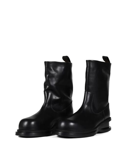 Egonlab Black Leather Boots for men