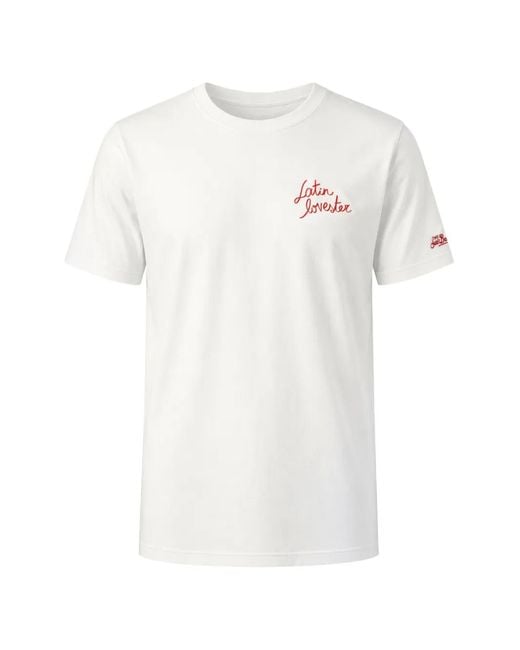 Mc2 Saint Barth White Portland Graphic-Print T-Shirt for men
