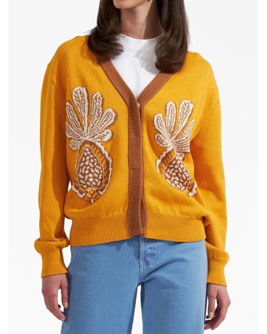 LaDoubleJ Orange Pineapple Cardigan