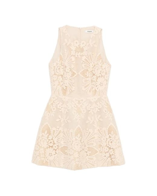 Sandro White Lace Mini Dress
