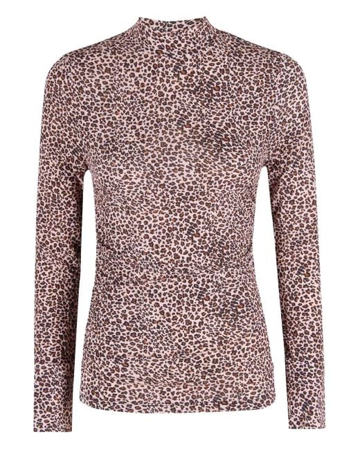 Farm Rio Pink Leopard-Print Top