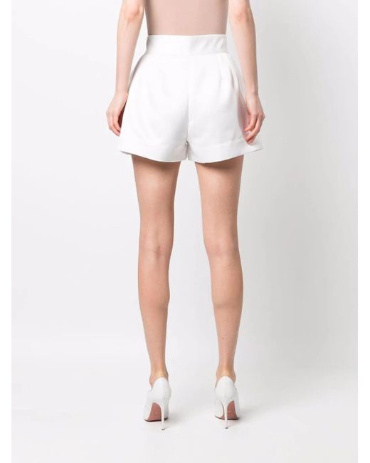 Styland White Pleated Tailored Shorts