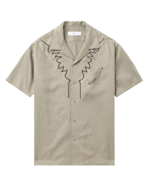 Toga Besticktes Hemd mit kurzen Ärmeln in Gray für Herren