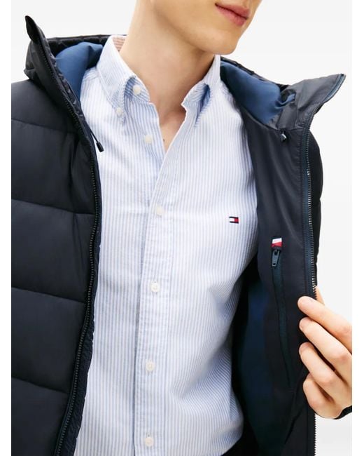 Tommy Hilfiger Blue Hooded Padded Jacket for men
